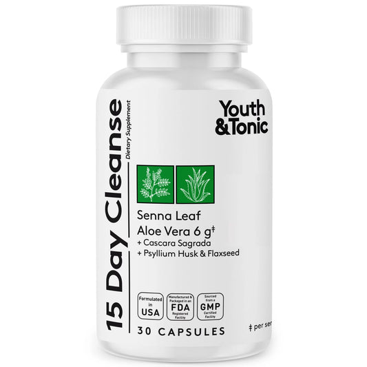 15 Day Cleanse Supplement with Senna Leaf, 30 Caps