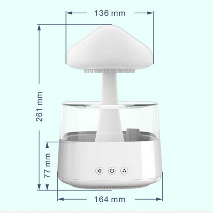 Humidifier Aroma Diffuser Humidifier with Remote Control and Night Light, Sleep Aid Rain Humidifier Water Drip,Mushroom Rain Humidifier (Remote Control Version)