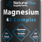 4X Magnesium Glycinate, Taurate, Malate, Orotate Complex for Calm Sleep, 120 Caps